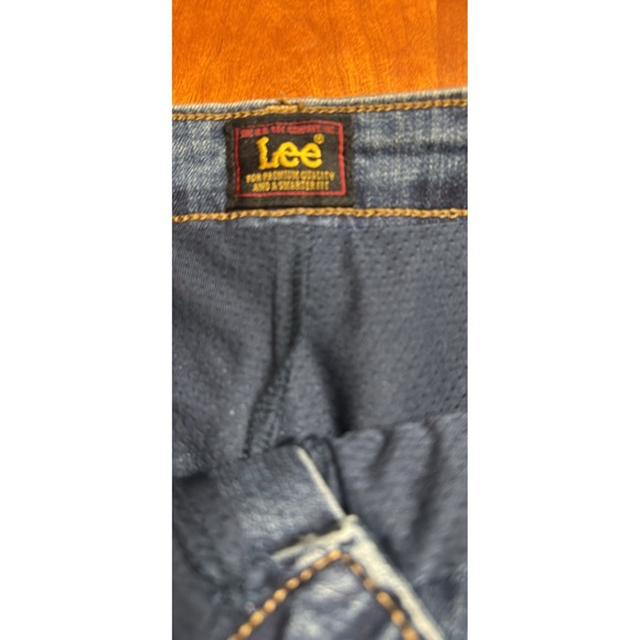 Vintage Lee Ladies Medium Blue Denim Jean Mini Skirt Size M/ 32" Waist Sz 10 - Picture 7 of 7